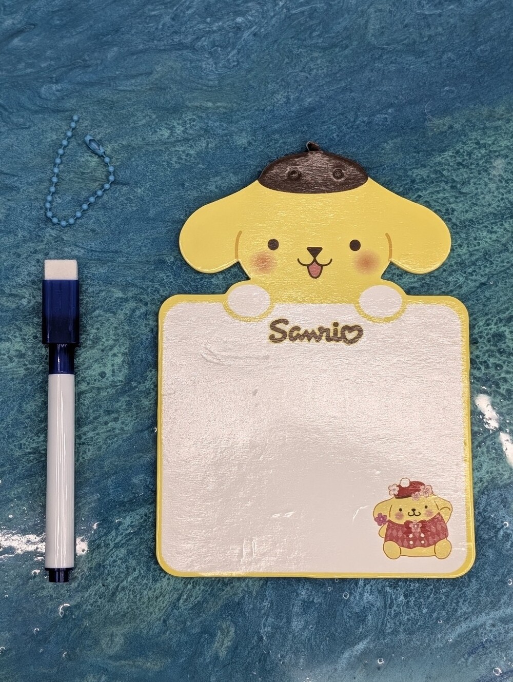 Sanrio Pompompurin Mini Weekly Dry Erase Schedule Memo Board With Marker, NEW